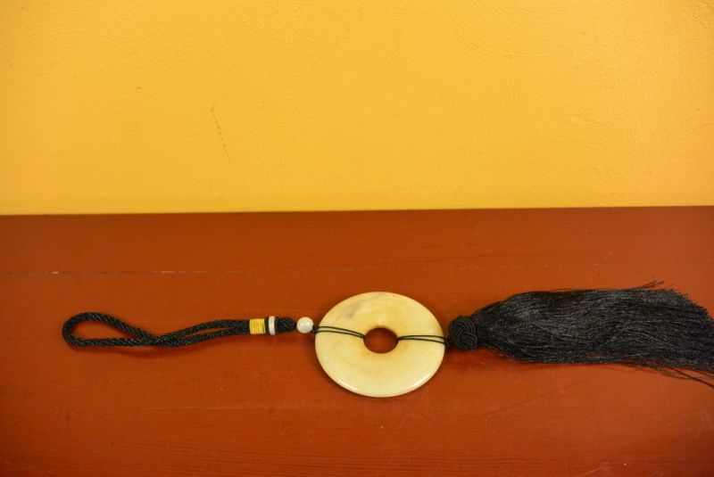 Feng Shui Chic Jade Tassel Bi Disk 5