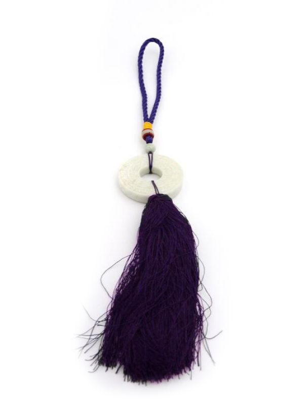 Feng Shui Chic Jade Tassel Purple / Small Bi 1