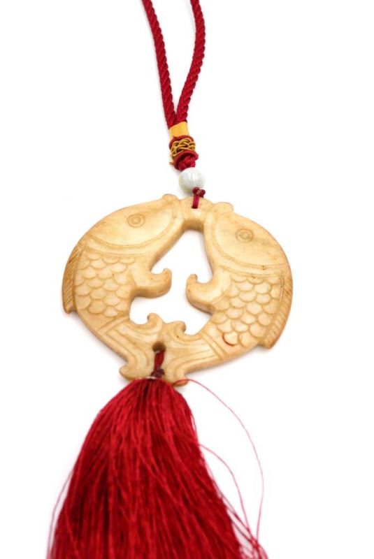 Feng Shui Chic Jade Tassel Red / Fish 2 2