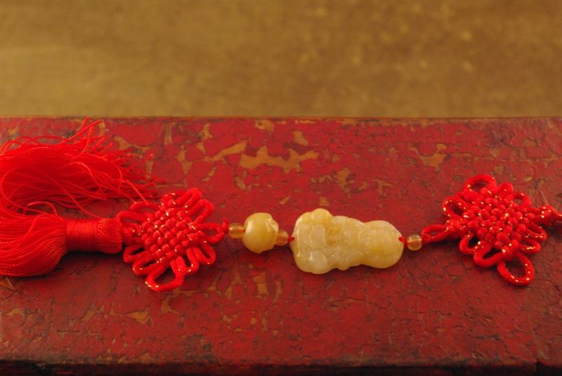 Feng Shui Chino de Jade Buda rojo 1