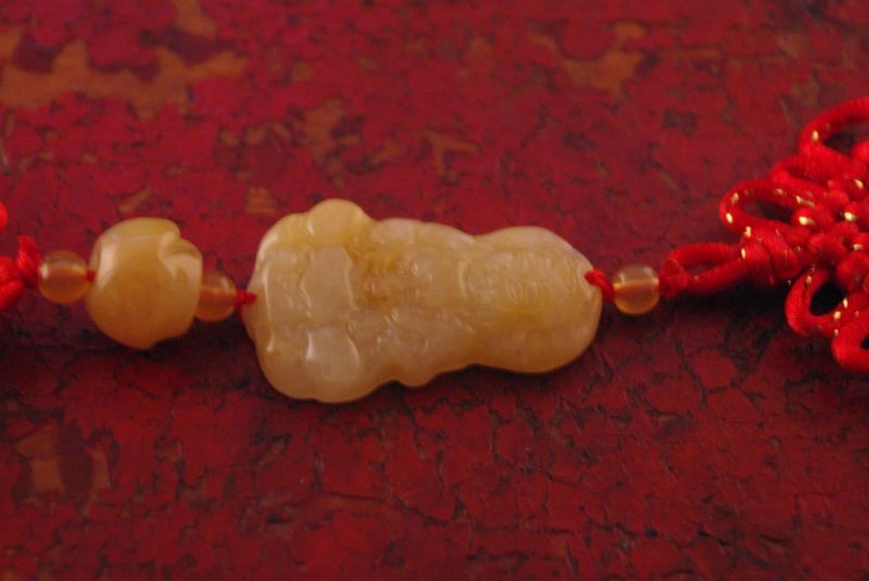 Feng Shui Chino de Jade Buda rojo 2