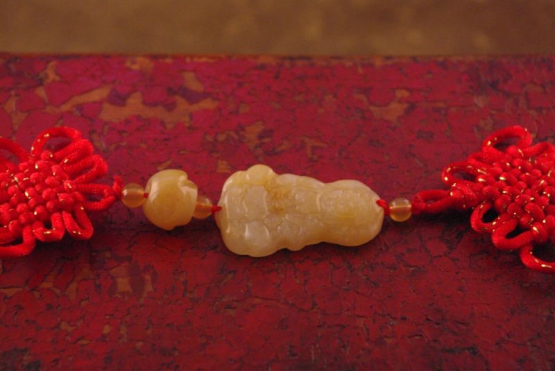 Feng Shui Chino de Jade Buda rojo 3