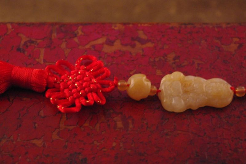 Feng Shui Chino de Jade Buda rojo 4