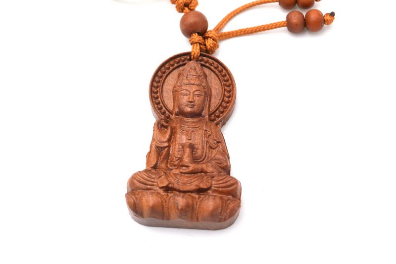 Feng Shui Keyring in wood - Chinese goddess 2