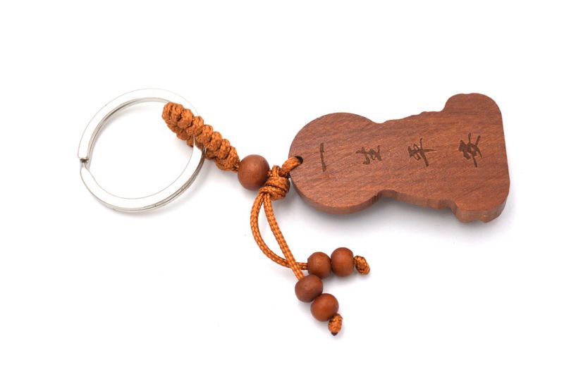 Feng Shui Keyring in wood - Chinese goddess 3