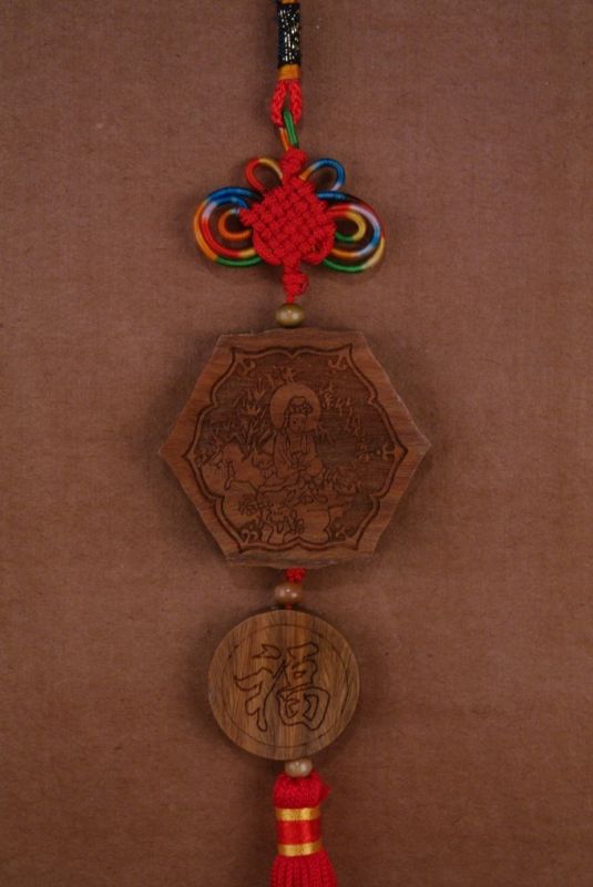 Feng Shui Pendants in Wood Goddess GuanYin 1