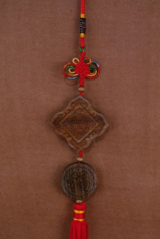 Feng Shui Pendants in Wood Luck and Happiness 1