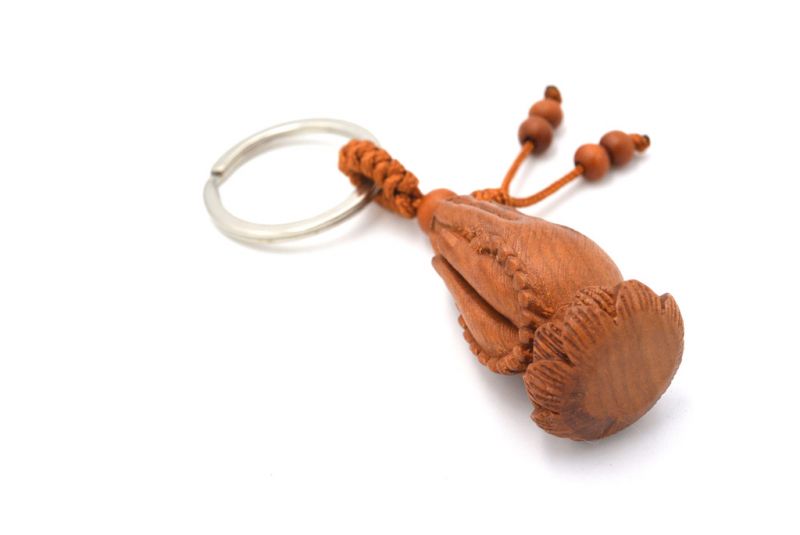Feng Shui Schlüsselanhänger aus Holz - Buddhas Hände 2
