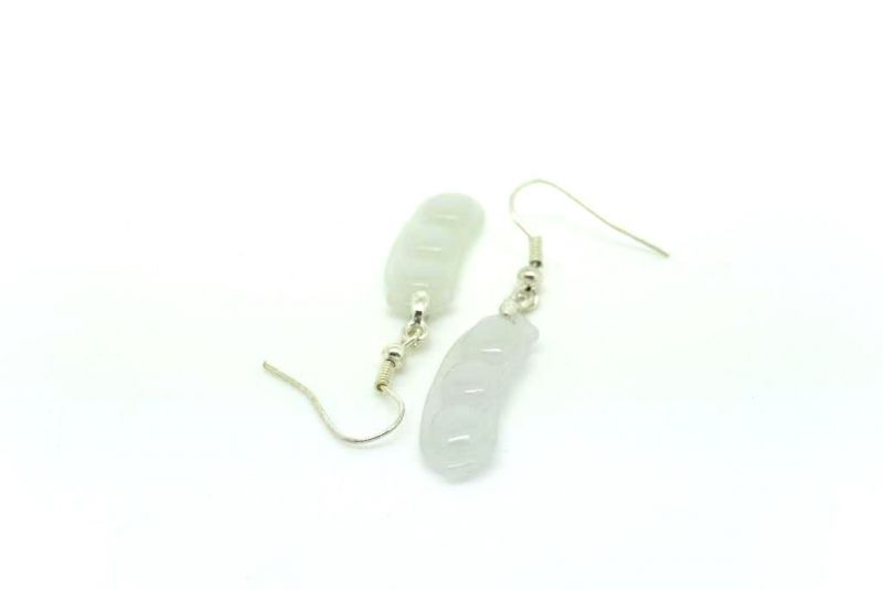 FengShui Earrings in White Jade 5