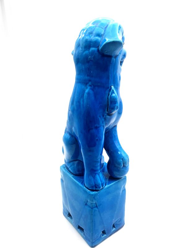 Foo Dog de Porcelana Grande - Azul Cielo (vendido individualmente) 3