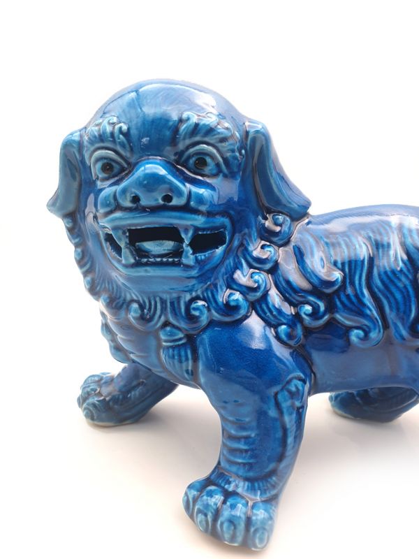 Fu Dog in porcelain Blue 2