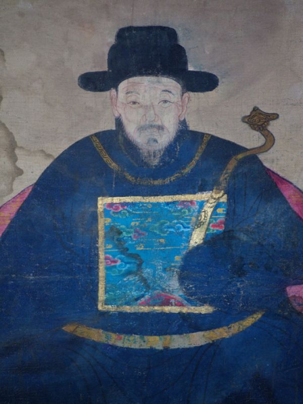 Gesichter Chinas - Alte Reproduktion - Ahnenbilder - Chinesische Mandarine - Ruyi 2