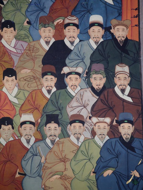 Gesichter Chinas - Alte Reproduktion - Ahnenbilder - Große chinesische Familie 4
