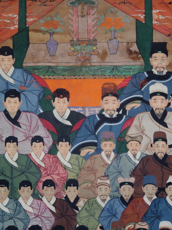 Gesichter Chinas - Alte Reproduktion - Ahnenbilder - Große chinesische Familie 5
