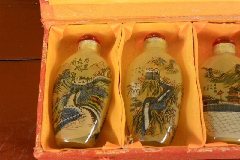 Glas Schnupftabakflasche - Chinesische Mauer 3