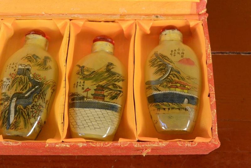Glas Schnupftabakflasche - Chinesische Mauer 4