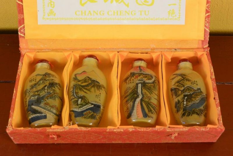 Glas Schnupftabakflasche - Chinesische Mauer 5