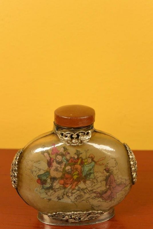 Glas Schnupftabakflasche Chinesische Mythologie 2