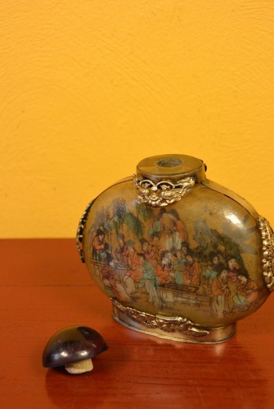 Glas Schnupftabakflasche Frauen 5