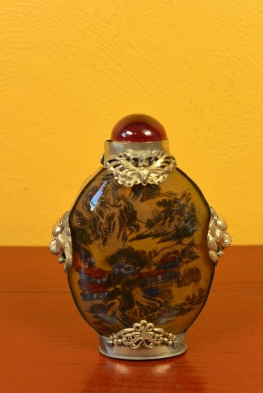 Glas Schnupftabakflasche Landschaft 2