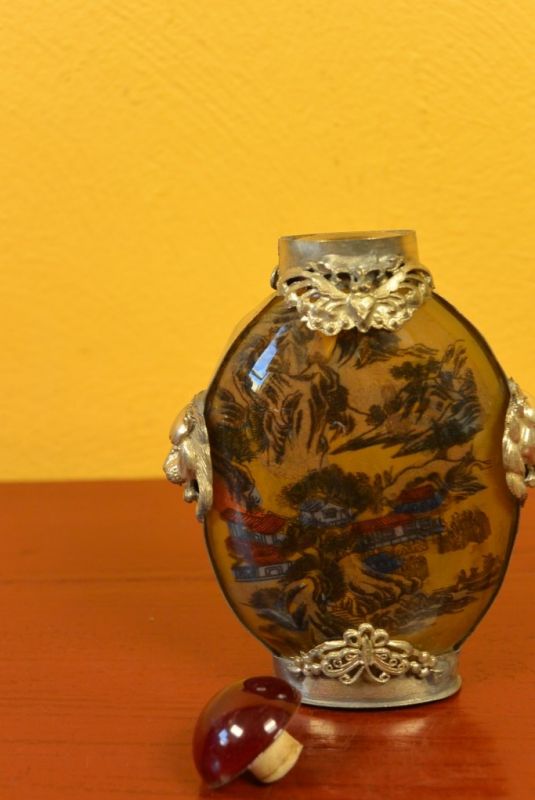 Glas Schnupftabakflasche Landschaft 5