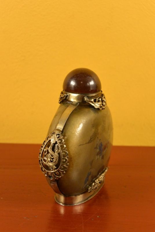 Glas Schnupftabakflasche Reisfeld 2