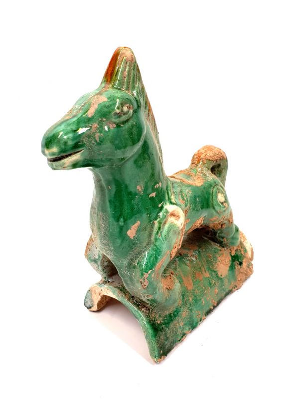 Glasierte Terrakotta Tang Style Dachziegel - Das pferd 2