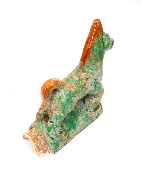Glasierte Terrakotta Tang Style Dachziegel - Das pferd 4
