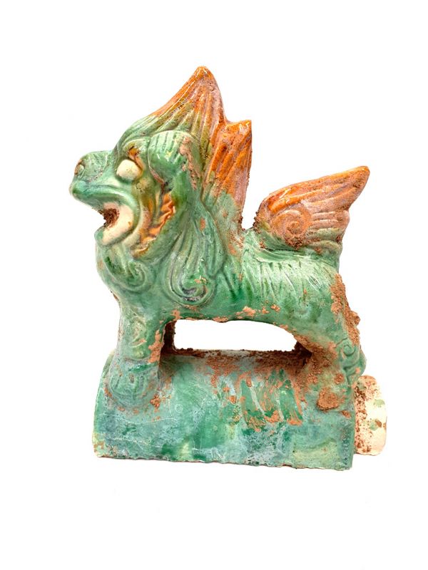 Glazed Terracotta Tang Style Roof tile - Chinese guardian lions 1