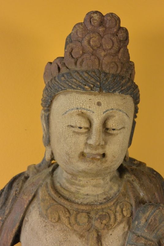 Haga clic en la imagen para ampliar Gran estatua de madera chino Diosa Guanyin 3