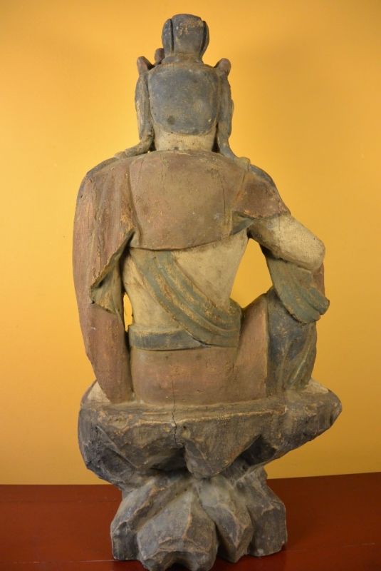 Haga clic en la imagen para ampliar Gran estatua de madera chino Diosa Guanyin 5