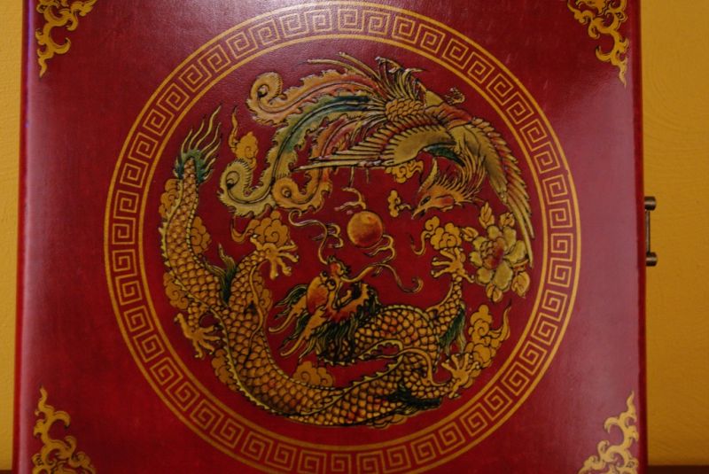 Gran Feng Shui Brújula Rojo Dragón y Phoenix 4