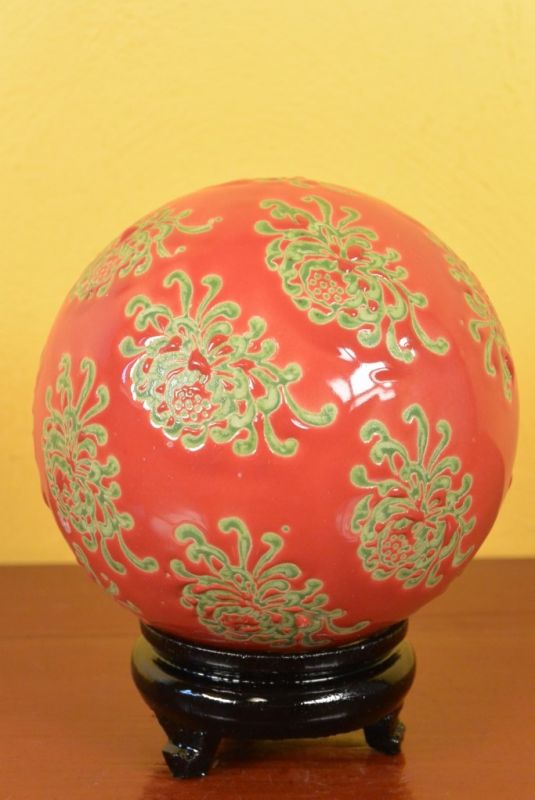 Gran Porcelana Bola China Rojo 1