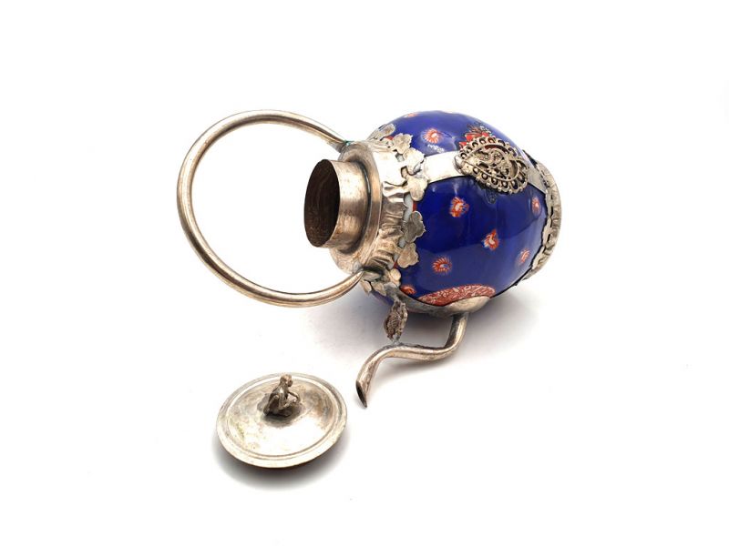 Grand Tetera de Porcelana Azul 4