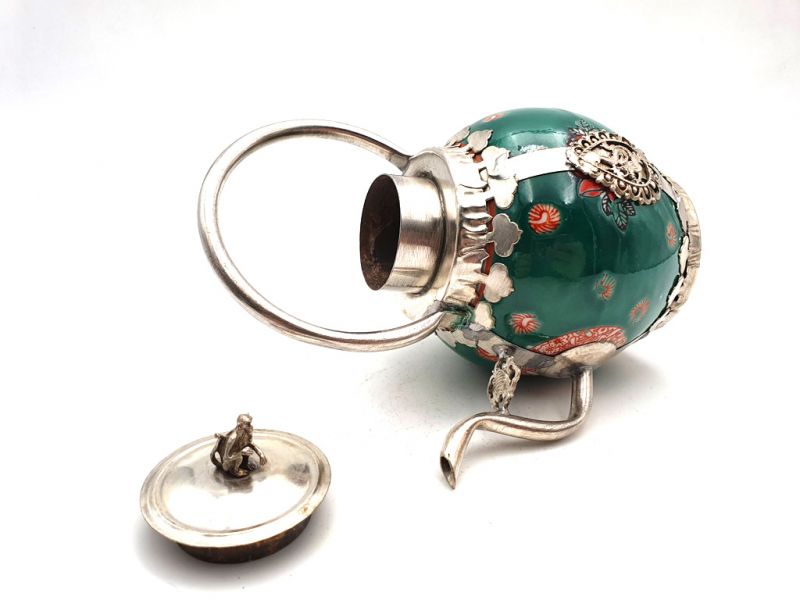 Grand Tetera de Porcelana Verde 4