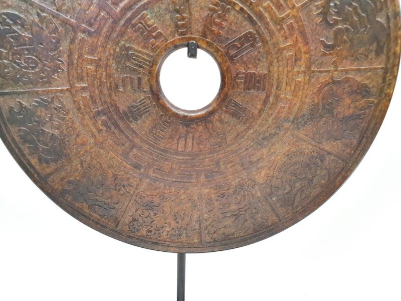 Grande disco Bi de Jade 30cm Astrología china 3