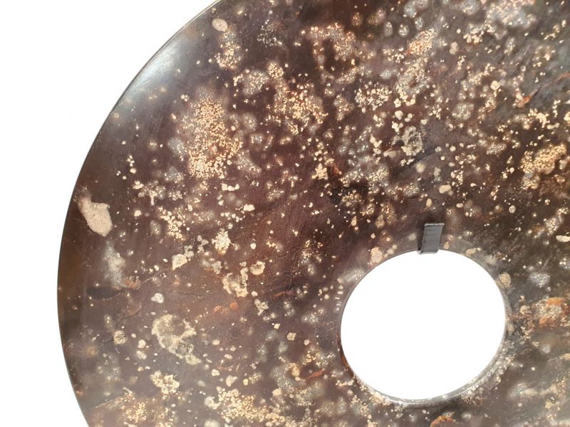 Grande disco Bi de Jade 30cm - Martillado 3