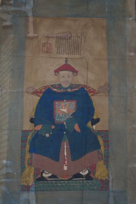Grande peinture de dignitaire chinois (environ 70 ans) - Empereur