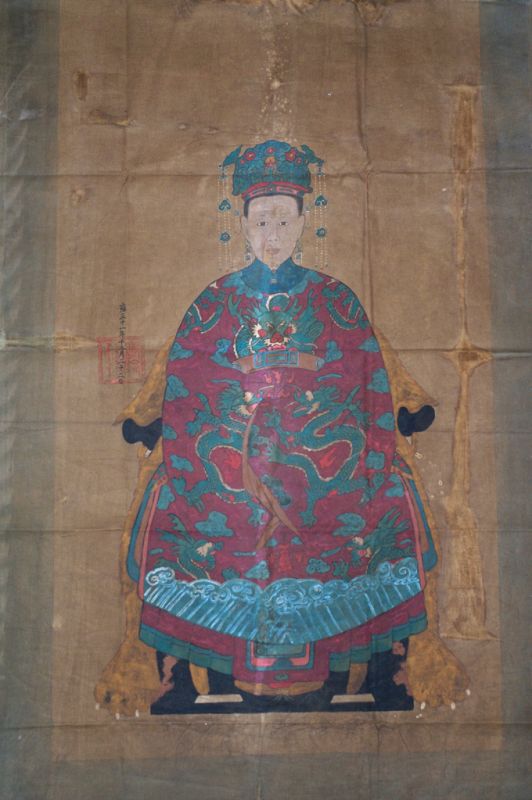 Grande peinture de dignitaire chinois (environ 70 ans) - Femme 2