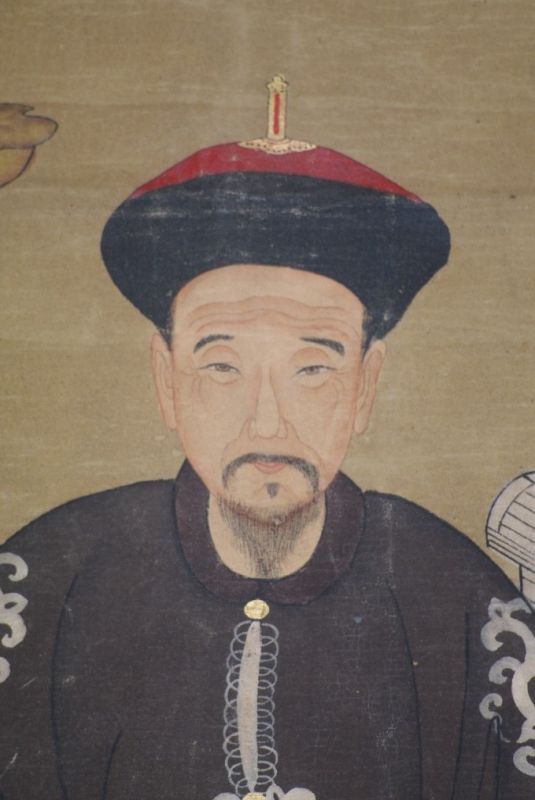 Grandes Antiguos retratos de ancestros chinos y dignitarios 5