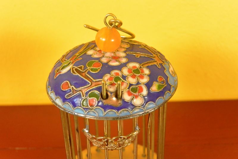 Grillenkäfig Metall Cloisonné Blau 2