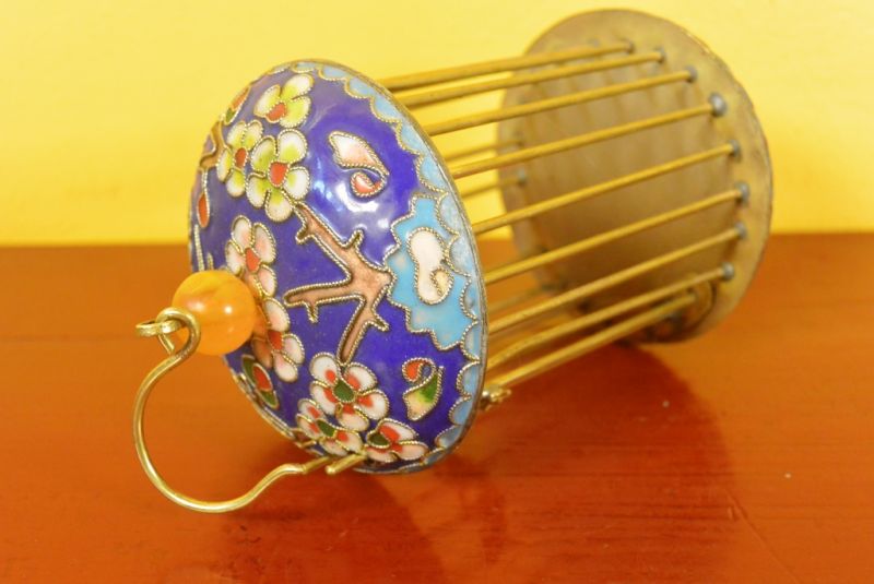Grillenkäfig Metall Cloisonné Blau 4