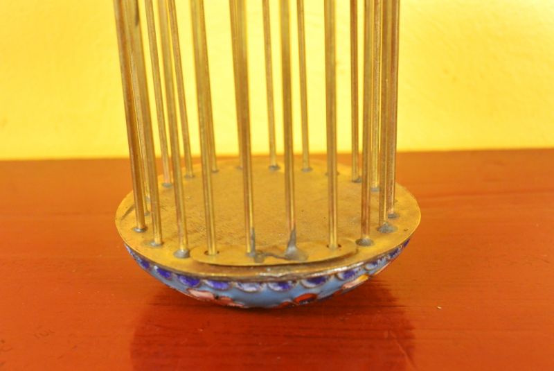 Grillenkäfig Metall Cloisonné Hellblau 2