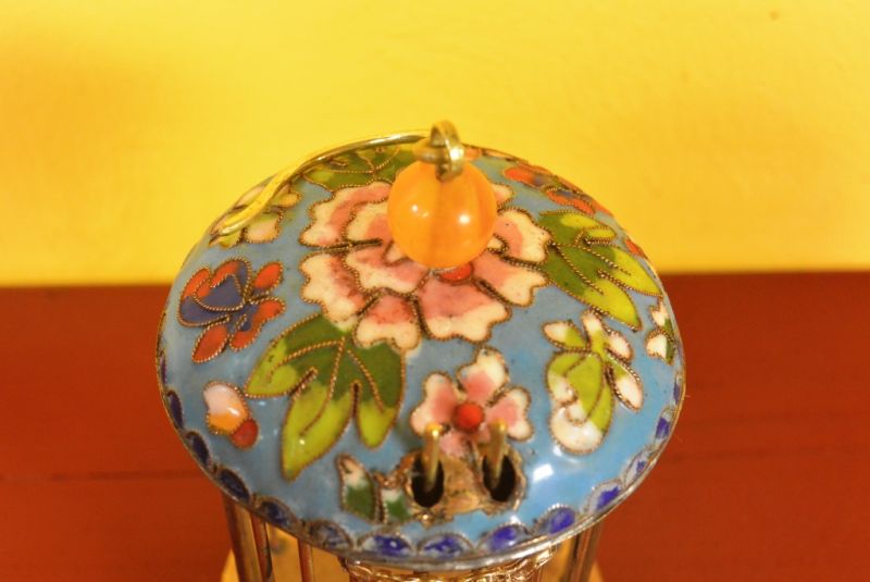 Grillenkäfig Metall Cloisonné Hellblau 3