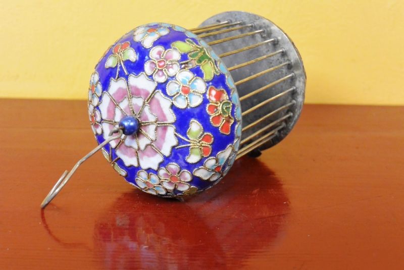 Grillenkäfige Metall Cloisonné Blume Blau 3
