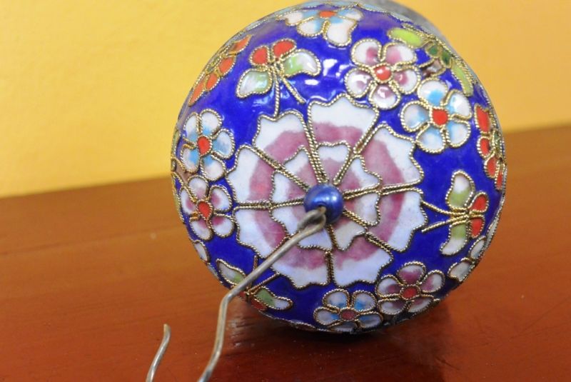 Grillenkäfige Metall Cloisonné Blume Blau 4