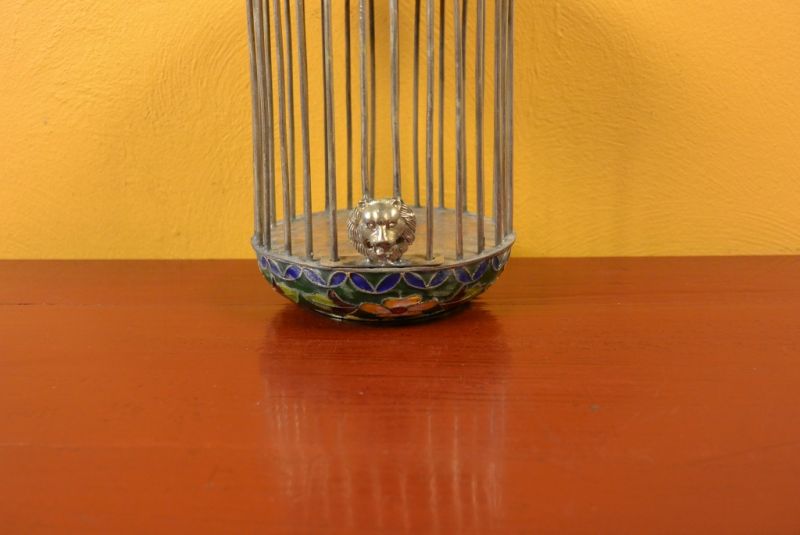 Grillenkäfige Metall Cloisonné Grün Blumen 3