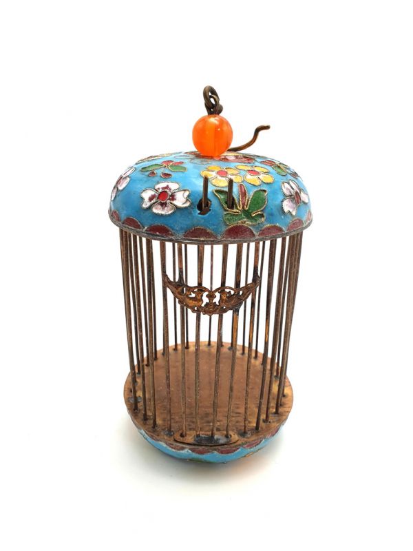 Grillenkäfige Metall Cloisonné Himmelblau 2