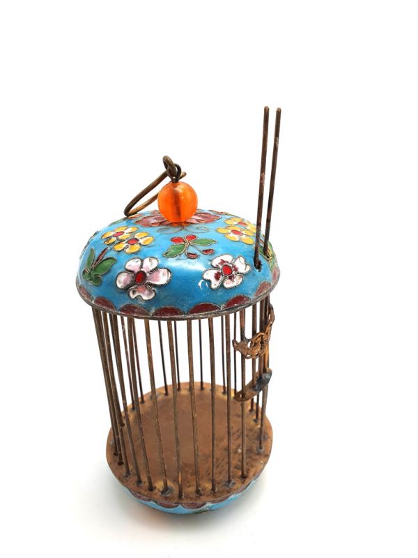 Grillenkäfige Metall Cloisonné Himmelblau 3