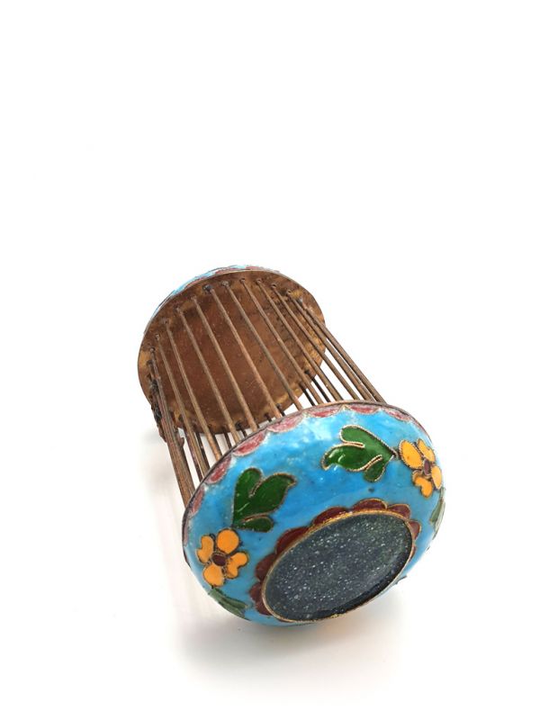 Grillenkäfige Metall Cloisonné Himmelblau 4
